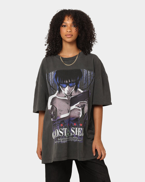 Goat Crew X Ghost In The Shell GITS Poster Heavyweight Vintage T-Shirt Vintage Black