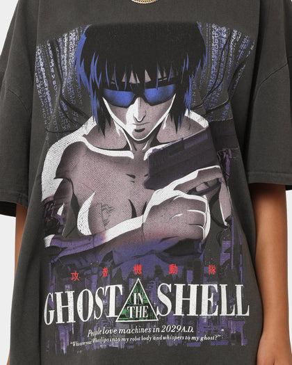 Goat Crew X Ghost In The Shell GITS Poster Heavyweight Vintage T-Shirt Vintage Black