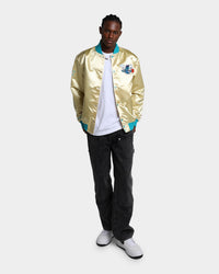 Mitchell & Ness Charlotte Hornets Fashion Lightweight Satin Jacket Light Gold