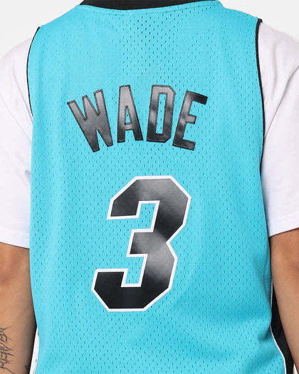 Mitchell & Ness Dwyane Wade Miami Heat Neon Tropical Swing Jersey Neon Blue