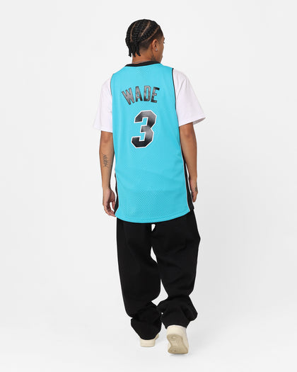 Mitchell & Ness Dwyane Wade Miami Heat Neon Tropical Swing Jersey Neon Blue