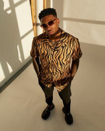 XXIII Zeera Button Up Shirt Zebra