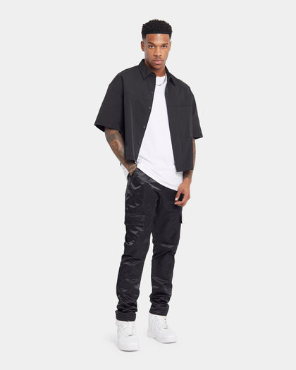 XXIII Felix Cropped Button Up Shirt Black