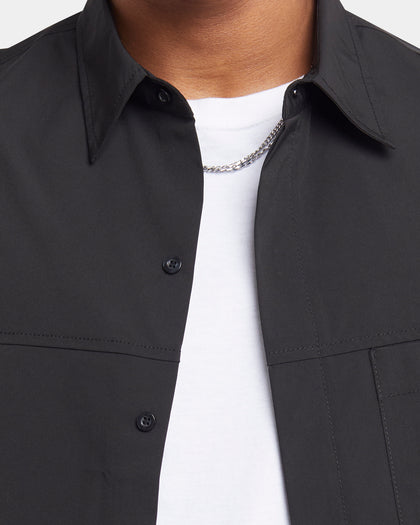 XXIII Felix Cropped Button Up Shirt Black