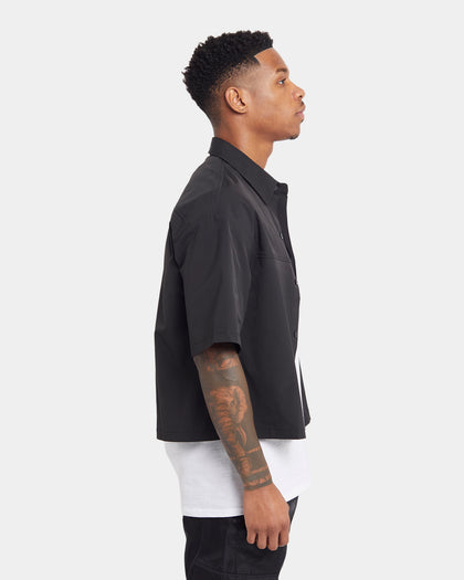 XXIII Felix Cropped Button Up Shirt Black