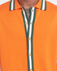 XXIII Diego Button Up Shirt Orange/Green