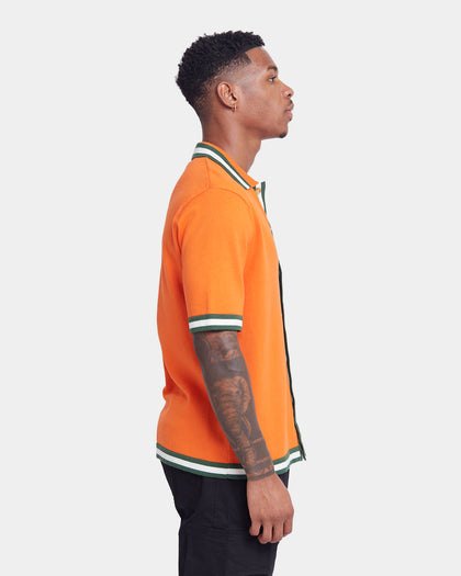 XXIII Diego Button Up Shirt Orange/Green