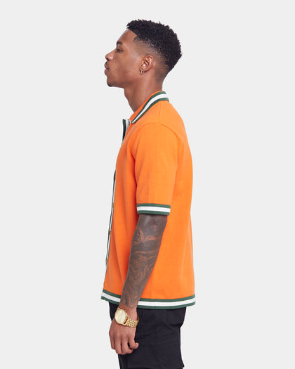 XXIII Diego Button Up Shirt Orange/Green