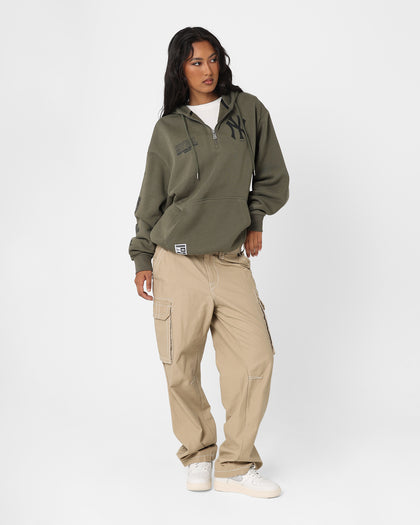 New Era New York Yankees 1/4 Zip Hoodie Green