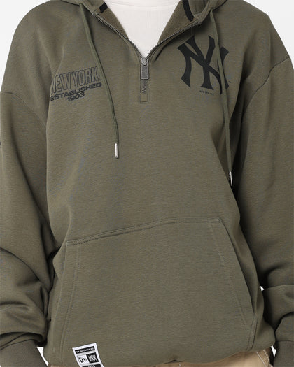 New Era New York Yankees 1/4 Zip Hoodie Green