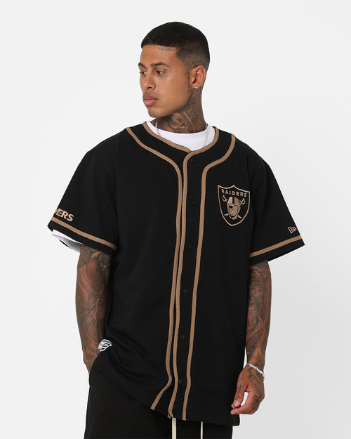 New Era Las Vegas Raiders Button Up T-Shirt Black