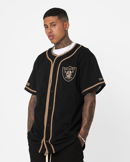 New Era Las Vegas Raiders Button Up T-Shirt Black
