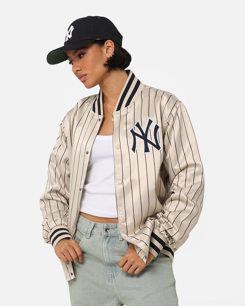 New Era New York Yankees Varsity Jacket Light Beige