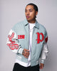 Loiter Paradise Varsity Jacket Light Blue