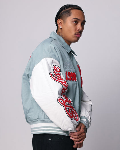 Loiter Paradise Varsity Jacket Light Blue