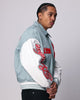 Loiter Paradise Varsity Jacket Light Blue