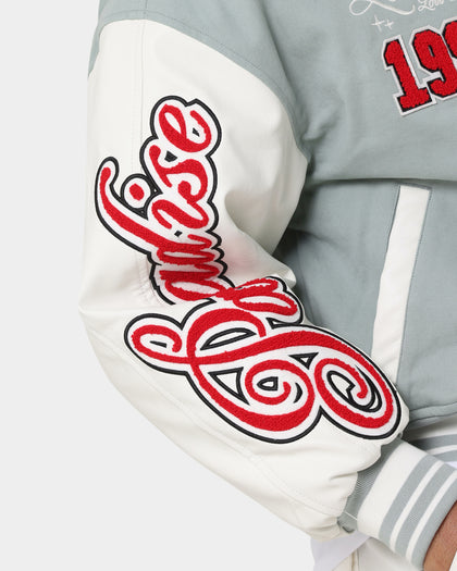 Loiter Paradise Varsity Jacket Light Blue