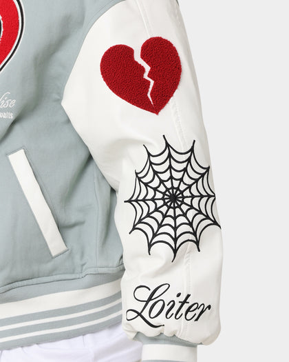 Loiter Paradise Varsity Jacket Light Blue