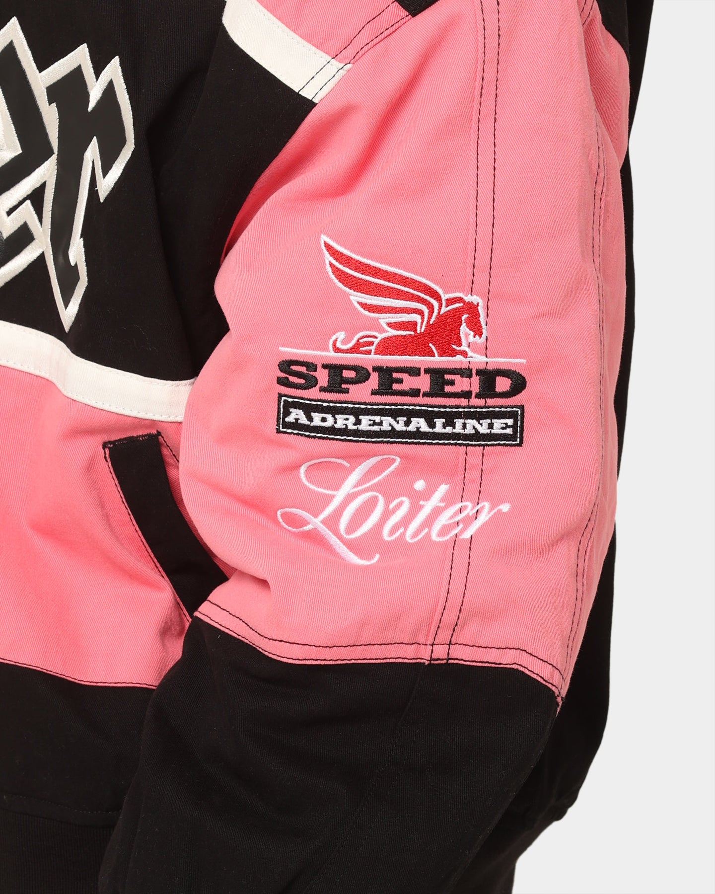 KDS RACING TEAM ライダースジャケットピンク/ブラック　Mサイズ KDS RACING TEAM ライダースジャケットピンク/ブラック Mサイズ