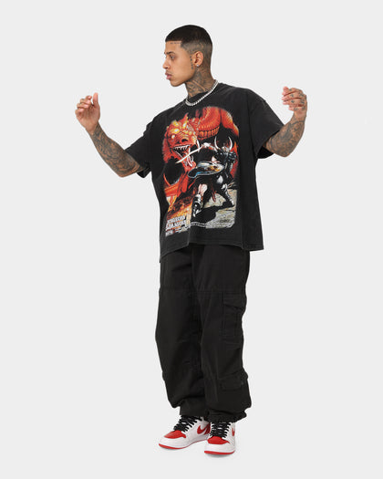 Rats Get Fat X Dungeons And Dragons Basic Rules Heavyweight Vintage T-Shirt Black