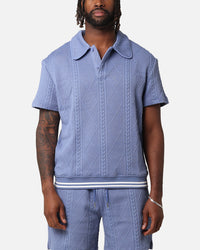 XXIII Danny Knit Polo Shirt Floral Blue