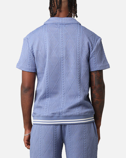 XXIII Danny Knit Polo Shirt Floral Blue
