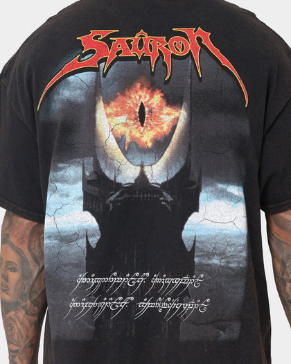 American Thrift X The Lord Of The Rings Sauron Vintage T-Shirt Washed Black