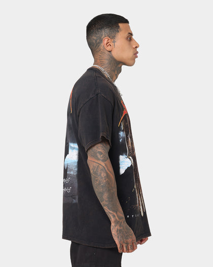 American Thrift X The Lord Of The Rings Sauron Vintage T-Shirt Washed Black