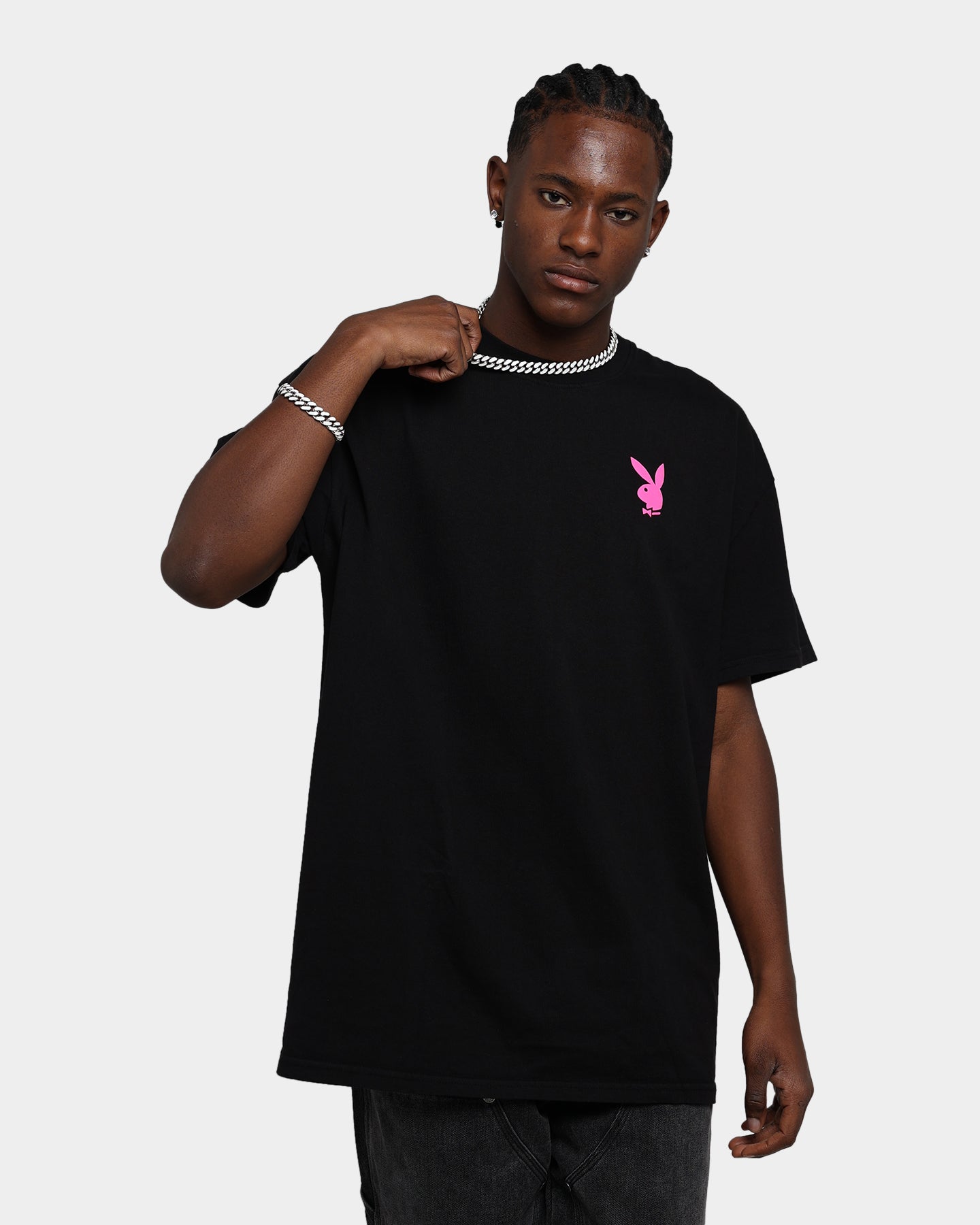 Playboy By CK Stacked T-Shirt Black | Culture Kings US