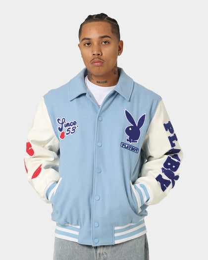 Playboy By CK Team Varsity Jacket Blue/Off White