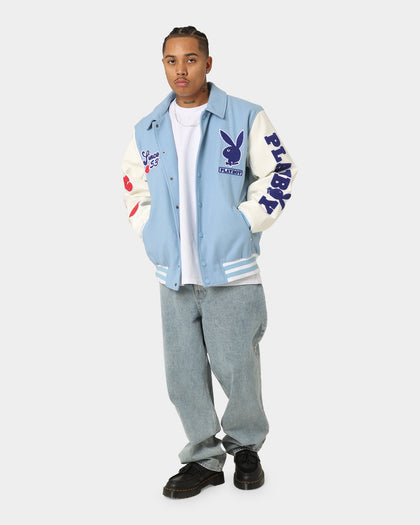 Playboy By CK Team Varsity Jacket Blue/Off White