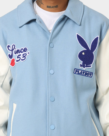 Playboy By CK Team Varsity Jacket Blue/Off White