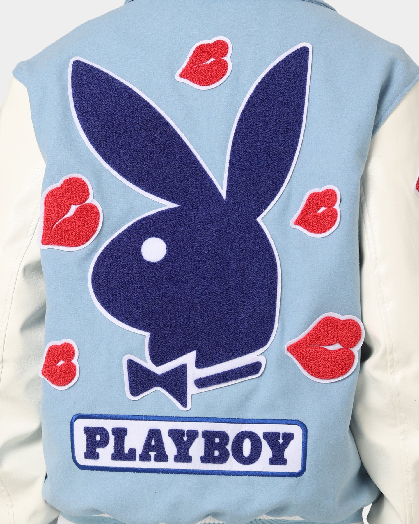 Playboy By CK Team Varsity Jacket Blue/Off White | Culture