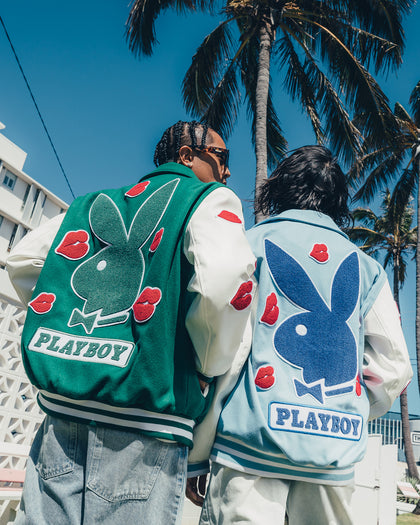 Playboy By CK Team Varsity Jacket Blue/Off White