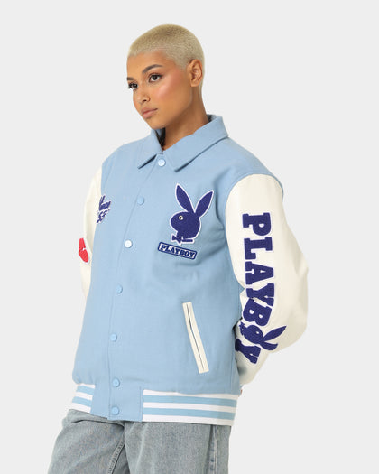 Playboy By CK Team Varsity Jacket Blue/Off White