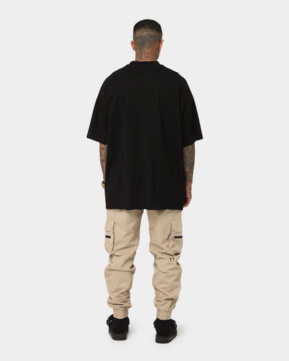 Saint Morta Gothic Appliqué Boxy T-Shirt Black