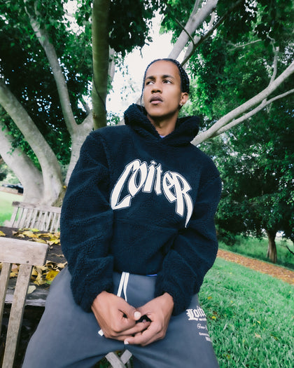 Loiter Sherpa Hoodie Black