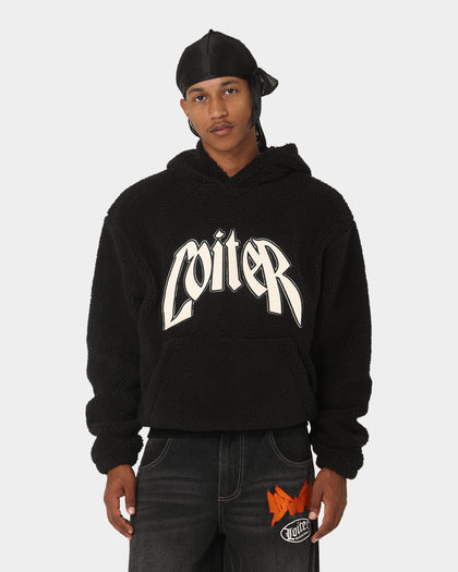 Loiter Sherpa Hoodie Black