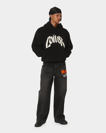Loiter Sherpa Hoodie Black