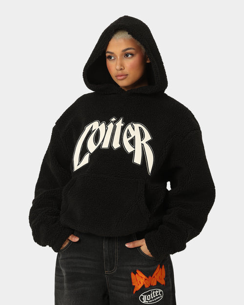 Loiter Sherpa Hoodie Black