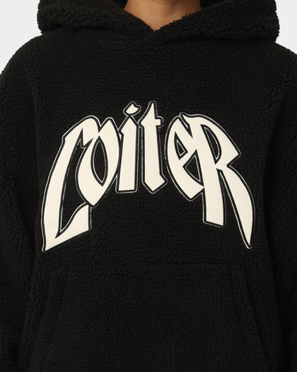 Loiter Sherpa Hoodie Black