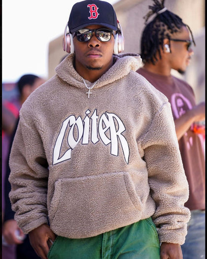 Loiter Sherpa Hoodie Tan