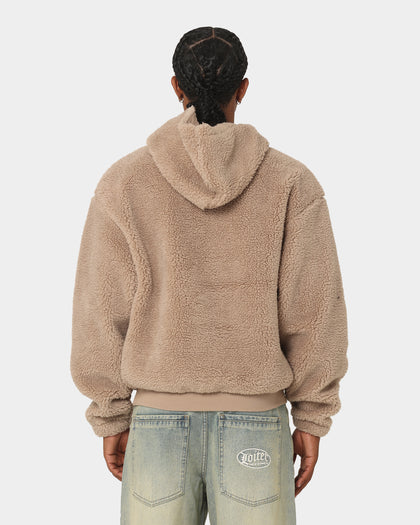 Loiter Sherpa Hoodie Tan