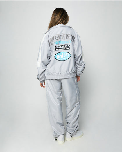 Loiter Speedway Windbreaker Jacket Grey