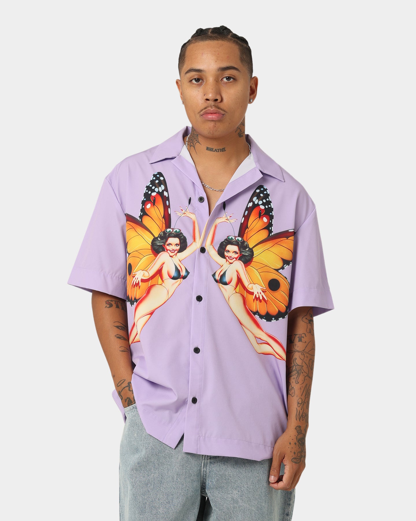 断捨離中　80s playboy シャツ Playboy By CK Butterfly Party Shirt Purple | Culture Kings US