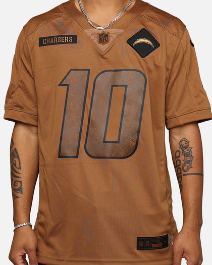 Nike Los Angeles Chargers Justin Herbert #10 'Salute To Service' Jersey Ale Brown