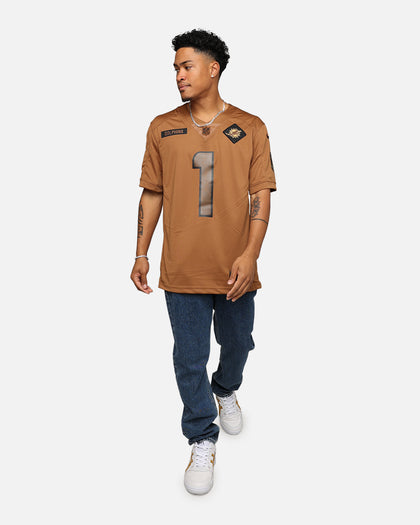 Nike Miami Dolphins Tua Tagovailoa #1 'Salute To Service' Jersey Ale Brown