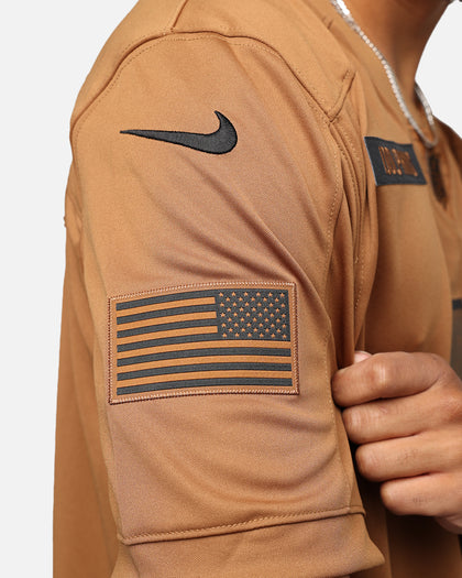 Nike Miami Dolphins Tua Tagovailoa #1 'Salute To Service' Jersey Ale Brown