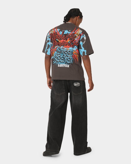 Loiter Speed Seeker Vintage T-Shirt Charcoal
