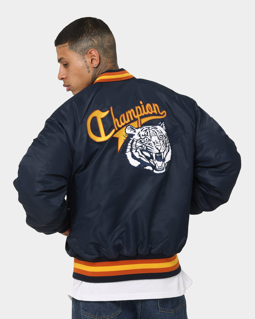 Champion Lifestyle Letterman Jacket Navy | Culture Kings US
